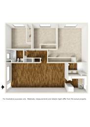  Floor Plan 3 Bedrooms, 2 Bathrooms Plan E