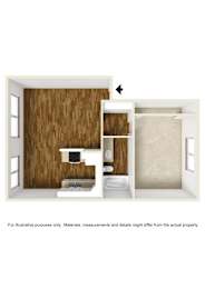  Floor Plan 1 Bedrooms, 1 Bathroom Plan C