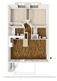  Floor Plan 2 Bedrooms, 2 Bathrooms Plan D