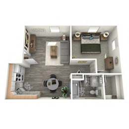  Floor Plan 1 Bedroom
