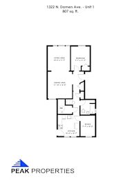  Floor Plan 1 Bedroom - 1 Bathroom Plus