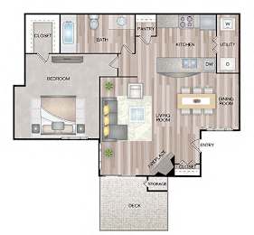  Floor Plan One Bedroom