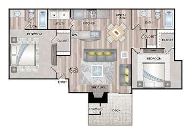  Floor Plan Two Bedroom