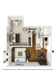 1BR 1BA- Plan D at Toluca Lofts, Toluca Lake, CA, 91602
