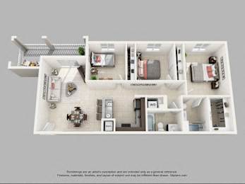  Floor Plan 3 Bedroom 2 Bath