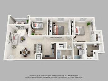  Floor Plan 3 Bedroom 2 Bath Large