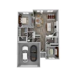  Floor Plan 2 Bedroom, 2 Bathrooms Jackson