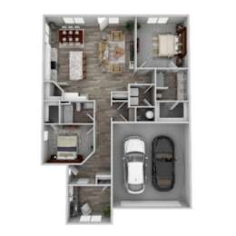  Floor Plan 2 Bedrooms, 2 Bathrooms, Den Madison