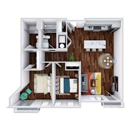  Floor Plan 2 Bedrooms, 2 Bathrooms Ferson