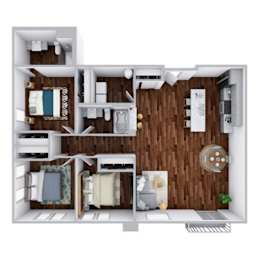  Floor Plan 3 Bedrooms, 2 Bathrooms Frisbey
