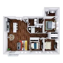  Floor Plan 3 Bedroom, 3 Bathroom Patterson