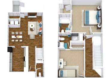 The Pine Floor Plan | 1,157 Sq. Ft. at Woodwinds, Aiken, SC