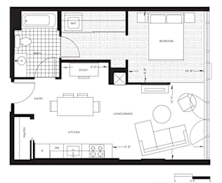  Floor Plan One Bedroom (A9)