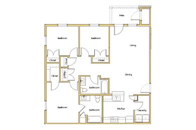  Floor Plan 3 Bedroom