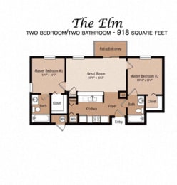 The Elm Floor Plan at Ashton Oaks, New Port Richey