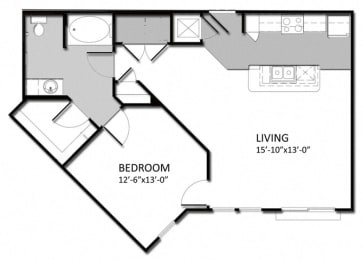  Floor Plan A-2 1Bedroom