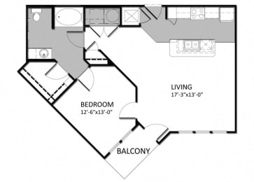  Floor Plan A-2 1Bedroom - Alt