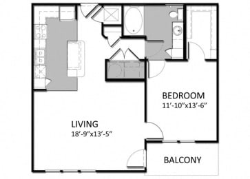  Floor Plan A-3 1Bedroom