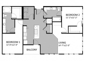  Floor Plan B-2 2Bedroom