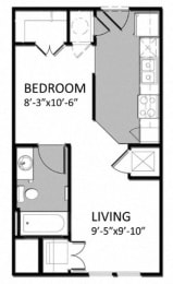  Floor Plan E-1 Studio