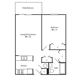 1 Bedroom Louisville KY Apartment