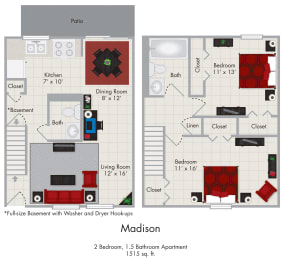 Two Bedroom Townhome in Flint, Michigan
