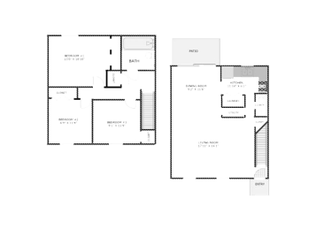  Floor Plan 3 Bedroom Townhome