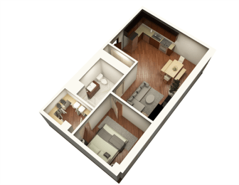 Addison Floor Plan at Somerset Place Apartments, Chicago, 60640