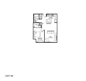 Floor Plan  1 Bed 1 Bath F
