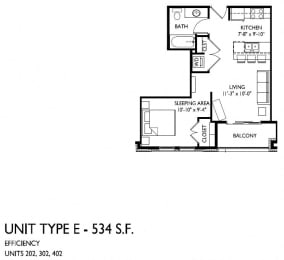Floor Plan  Studio E