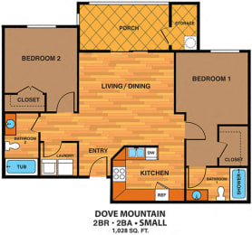  Floor Plan 2A - Two Bedroom