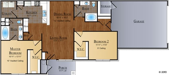 Hawthorne Floor Plan at The Villas at Nature Walk, Huntsville, AL