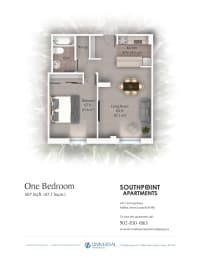 Floor Plan  1 Bedroom