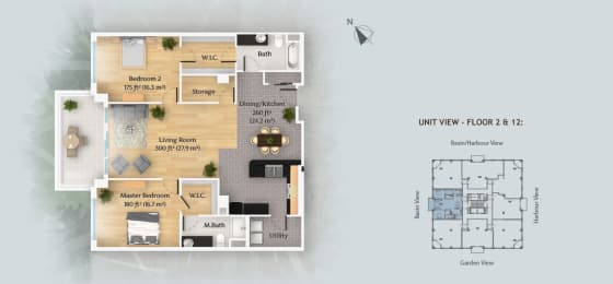  Floor Plan 2 Bedroom - Type C2