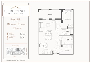  Floor Plan One Bedroom + Den
