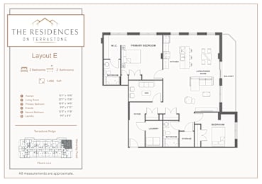  Floor Plan Two Bedroom + Den