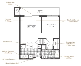 Melville Floorplan at Evergreens at Columbia Town Center