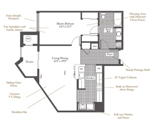 Dickens Floorplan at Evergreens at Columbia Town Center