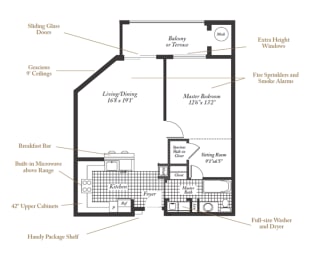 Chaucer Floorplan at Evergreens at Columbia Town Center