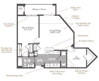 Orwell Floorplan at Evergreens at Columbia Town Center