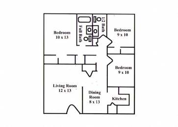  Floor Plan Three Bedroom Standard