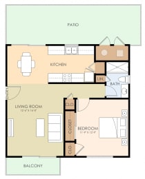  Floor Plan One Bedroom One Bath