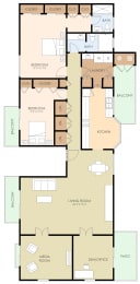  Floor Plan Four Bedroom Two Bath