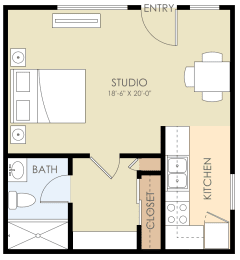 Studio 374 Sq Ft