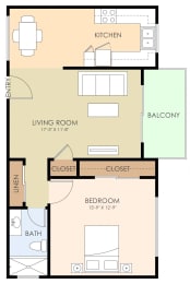  Floor Plan One Bedroom One Bath