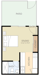 Studio 278 Sq Ft