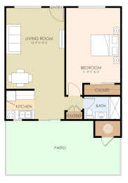  Floor Plan One Bedroom One Bath