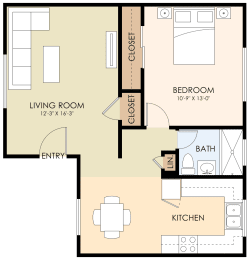  Floor Plan One Bedroom One Bath