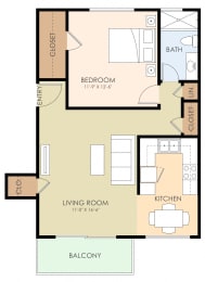  Floor Plan One Bedroom One Bath
