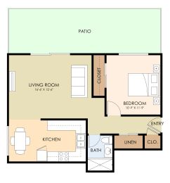  Floor Plan One Bedroom One Bath